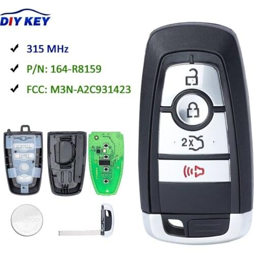 DIYKEY P/N:164-R8159 Smart Remote Car Key Fob 315MHz for Ford Mustang 2017-2018 FCCID：M3N-A2C931423