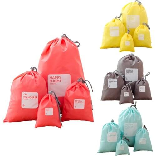 Travel Mountaineering Cycling Sports Polyester Waterproof Beam Pocket Portable Drawstring Four-piece Home Storage Bag