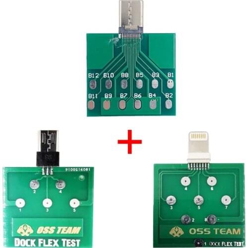 Micro USB Dock Flex Test Board for iPhone 11pro 11 xs x 6 7 8 6s Android Phone U2 Battery Power Charging Dock Flex Easy Testing