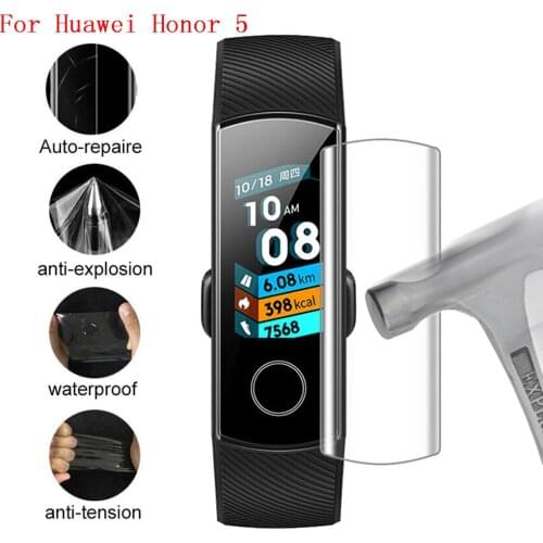 1/3/5PC Full Cover Hydrogel Transparent Screen Protector Film For Huawei Honor 5 Smart watch accessories Honor5 Case #1225