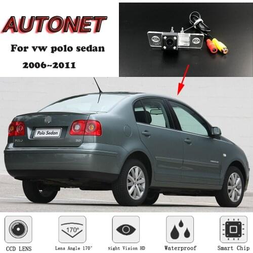 AUTONET Backup Rear View camera For Volkswagen VW polo sedan 2006 2007 2008 2009 2010 2011 Night Vision/license plate camera