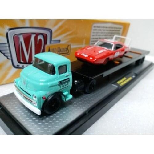 M2 Machines 1/64 Dodge Transport Truck Daytona Diecast Collection of Die-casting Simulation Alloy Model Children Toys