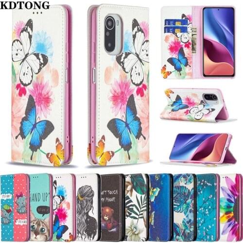 Leather Phone Case for Xiaomi Poco F3 M3 X3 Mi 10T Lite Capa Painted Card Solt Wallet Magnetic Stand Multi Function Flip Cover