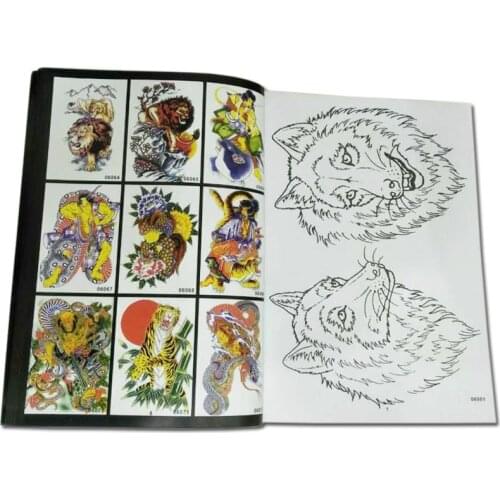 New Tattoo Books Tatoo Manuscripts Animals Daquan Werewolf Snake Lizard Habby Arm Tattoos Pattern Man With Wired Draft Sale