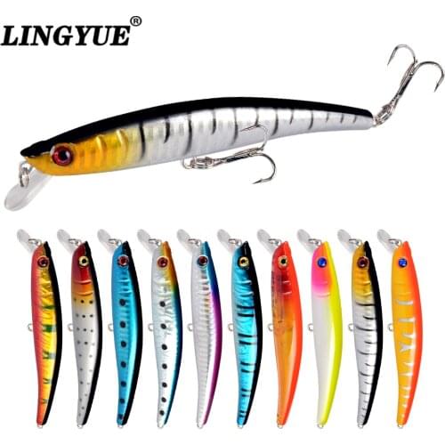 11.5cm/11g 1pcs Fishing Lures Lifelike 3D Eyes Minnow Lure 10 Selectable color High Quality Wobblers Fishing Bait Treble Hooks