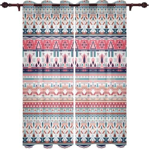 Boho Ethnic Pattern Living Room Kitchen Bathroom Curtains For Childrens Bedroom Window Decoration Hanging Cloth Curtains