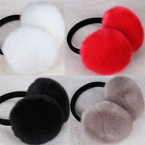 YGYEEG Winter Autumn Warm Faux Fur Earmuffs Women Girls Earlap Imitation Rabbit Hair Earflap Ladies Plush Ear Accessories Hot