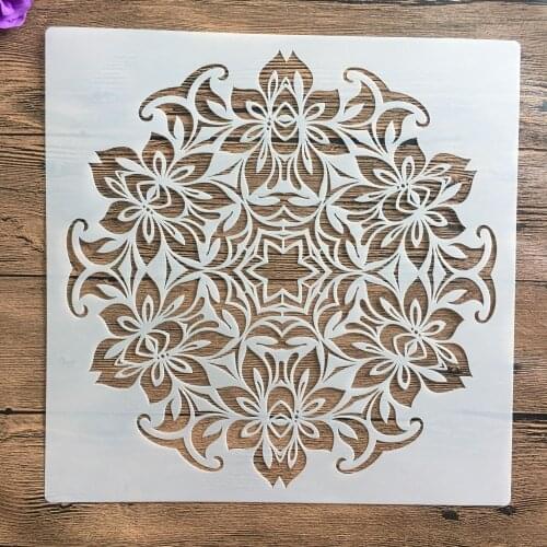 30 * 30cm Mandala Geometry DIY Layering Stencils Wall Painting Scrapbook Coloring Embossing Album Decorative Template for walls
