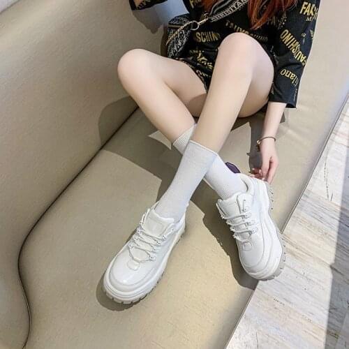 Retro style versatile womens shoes sponge cake platform heighten Daddy shoes new breathable sports casual shoes X605