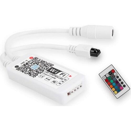 WiFi RGB Controller for LED Light Strips, Working with Smartphone Alexa Wireless Remote Control 16 Million Color Lighting,Androi