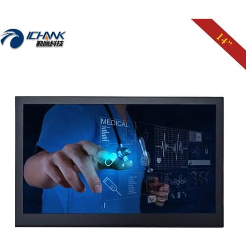 ZB140TC-25D/14" inch 1920x1080p 16:9 VGA HDMI USB Built-in Speaker Driver Free Capacitive Touch LCD Screen HD PC Monitor Display