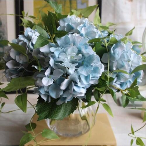 1pcs Artificial Hydrangea Flower DIY Silk Craft Accessories For Wedding Party Decoration Fake Flowers Home Decor Supplies