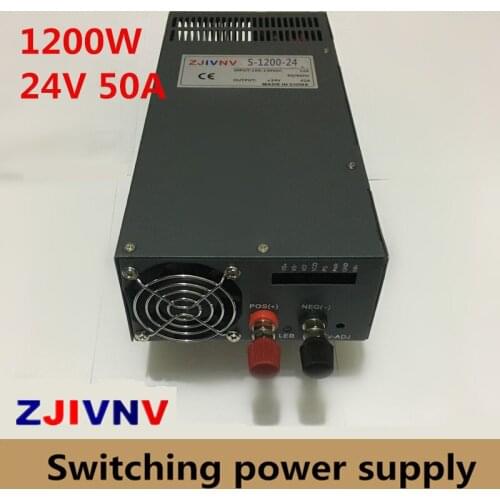 1200W 24v 50A Single Output Switching power supply Driver Transformers 220V 110V AC to DC24V smps For CNC Machine DIY LED CCTV