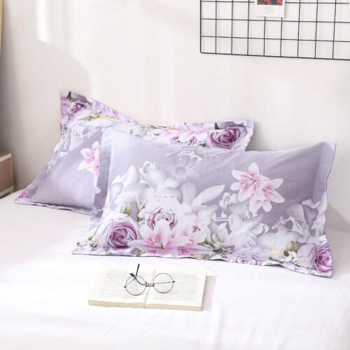 2PCS 100% Cotton Pillow case Soft Comfortable Non-Fade Minimalism Polyester Reactive Pillow Cover 48*74cm