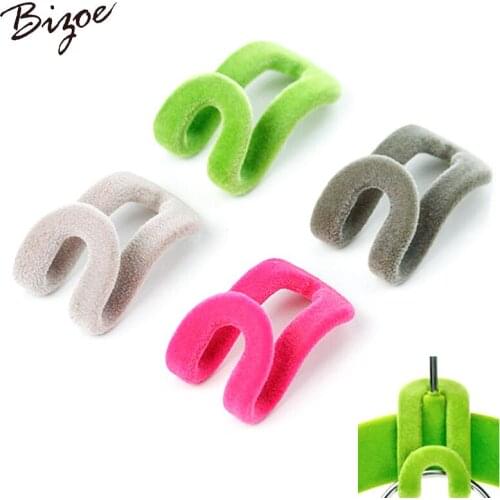 20PCS creative mini flocking hangers tube easy anti-hook wardrobe organizer non-slip hanger hooks space hook magic hook hanger