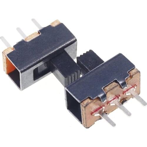 20pcs Slide Switch 2 Position 3 Pin SPDT 1P2T Through Hole PCB Panel Mini Vertical Knob Height 4.0mm SS12F17G4