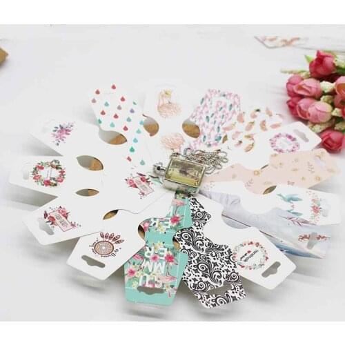 2020 New Fashion Necklace Display card Diy pendant Display and Earring Cards 120x45mm 250gsm paper cardbard 10 pcs