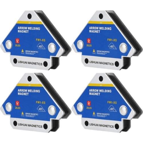 4pcs Triangle Welding Positioner with Magnetic 45° 90° 135° Multi-Angle Max 165lbs Heavy Duty Neodymium Welding Magnets
