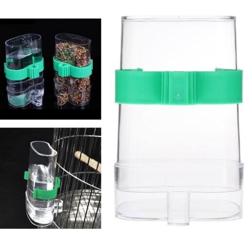 Pet Bird Automatic Cage Seed Water Food Feeder Parrot Cockatiel Canary Bird Water Dispenser Food Feeder Drinker