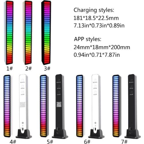 Q1JF Car LED Smart Rhythmic Jump Atmosphere Lamp Music Induction Decorative Phone Control Atmosphere Light Music Light