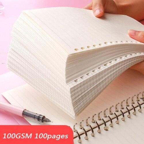 A5 20 Holes B5 26 Holes Notebook Filler Paper Spiral Journal Planner Inner Pages Dotted Grid Blank Cornell Notebook Paper C15 D5