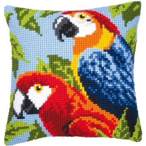 Latch Hook Animal Bird Kits for DIY Throw Pillow Cover Sofa Cushion Cover Cats Pattern Printed 16X16 inch