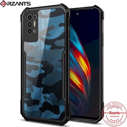 Rzants For Tecno POVA 2 Case Camouflage Military Design Shockproof Slim Crystal Clear Cover Casing