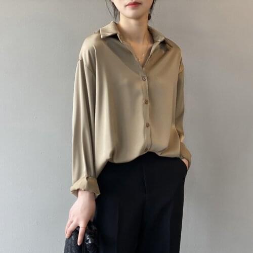 Ehuanhood Satin Blouses