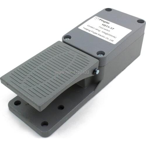 YDT1-17 aluminum case foot switch silver contact pedal switch