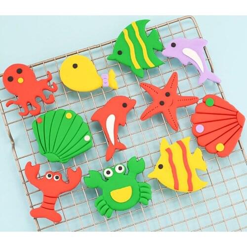 Marine Animals Mold Octopus Starfish Dolphinscrabs Whales Lobsters Shells Goldfish Shapes Mold Kitchen Party Holiday Baking Tool