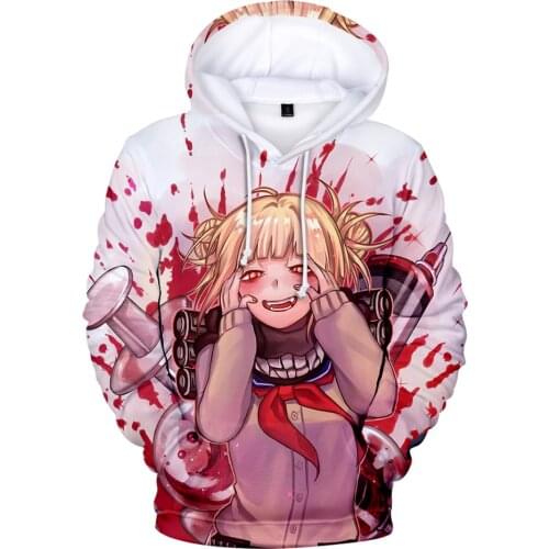 Hot Mode Harajuku Himiko Toga 3D Hoodies Sweatshirts Mannen Vrouwen Kids Kpop O-hals Mooie Himiko Toga jongen/meis IHip Pop Coat
