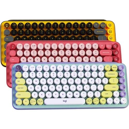 Logitech POP KEYS wireless mechanical keyboard TTC brown switch ipad notebook office retro punk small dot bubble keyboard