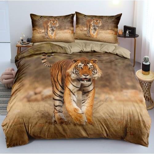 3D Duvet Covers Set Pillow Cover Sets Camel Beddings Full King Queen Double Full Twin Size Animal Custom Design Tiger Linens Bed
