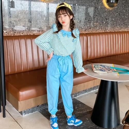 Summer Clothing Set Girls Letter Print T-Shirt + Solid Pants 2pcs Outfit Children Costume Teens Tracksuit Kids Casual Sport Suit