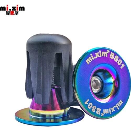 Mi.Xim 2Pcs Mountain Bike Bar End Plugs Aluminum Alloy Lock Bicycle Accessories MTB Road Bike Handle Handlebar Plug End Cap