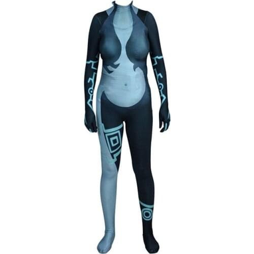 Midna Cosplay Costume Twilight Princess Zentai Suit Game Superhero Halloween Bodysuit Jumpsuit