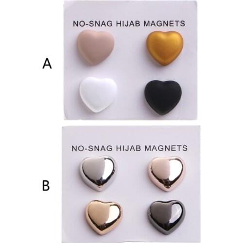 Strong Metal Plating Magnetic Hijab Clip Safe Hijab Brooch Luxury Accessory No Hole Pins Brooch Magnet for Muslim Scarf