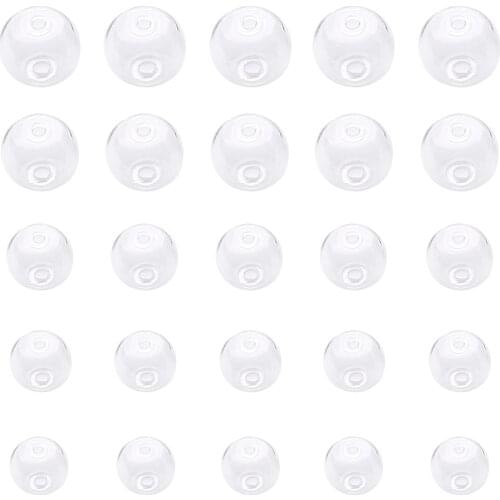 5pcs/lot Round Transparent 13/16/20/30/40mm Clear Handmade Blown Glass Globe Beads for DIY Earring Findings Jewelry Accessories