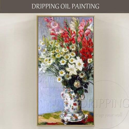 Best Wall Decor Hand-painted High Quality Impressionist Vase Flower Oil Painting for Wall Decor Beautiful Flower Oil Painting