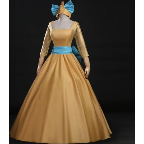 Princess Anastasia Fancy Cosplay Dress Princess Cosplay Costume yellow dress