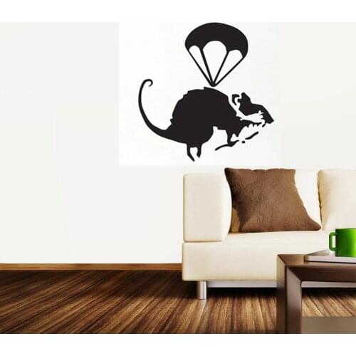 Helicopter Rat - Banksy Wall Stickers, mural wallpaper,wall art, 45*46CM