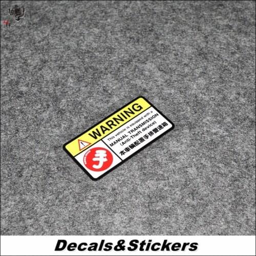 NO.L163 Manual Car Warning Caution 3M Reflective Modified Stickers Car Glass Waterproof MOTO GP Decals Racing Motorcycle Motocro