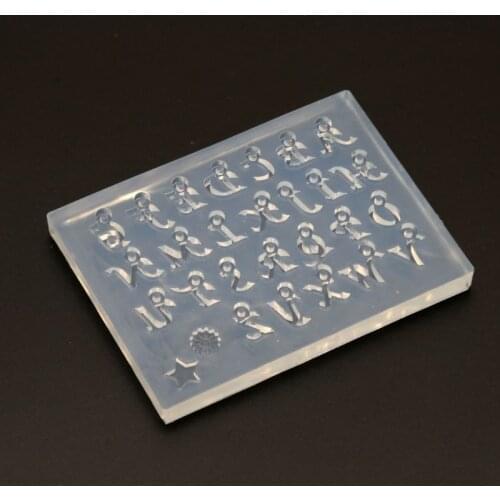 2021 New 26 Small Size English Letters Mold Kit Alphabet Pendant UV Resin Silicone Molds