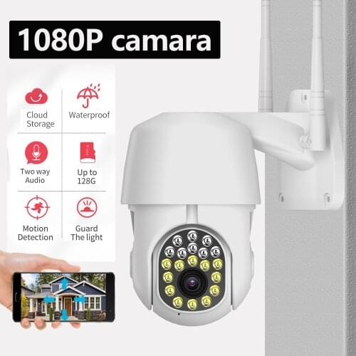 PTZ Speed Dome WIFI IP Camera 1080P 2MP Outdoor 3X Zoom Wireless Camera 24pcs Led IR 30m Two Way Audio CCTV Surveillance Camera