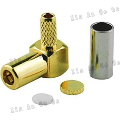 SSMB female crimp RF connector SSMB female right angle crimp Jack for RG316 RG174 LMR100 coaxial cable fast ship