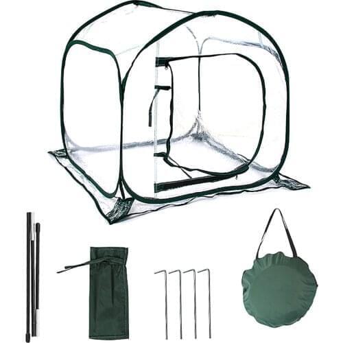 Heavy Duty Portable Plant Greenhouse Bag 80*80*80cm Insulation Warm Room Useful Convenient Plastic Glass Fiber Rod Indoor Garden