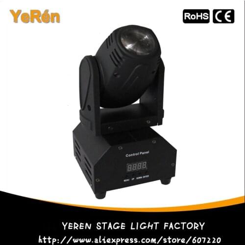 LED Mini Moving Head Beam Light RGBW 10w Cree Led Lamp DMX 12Channels DJ Light for Bar Home Party Club Wedding