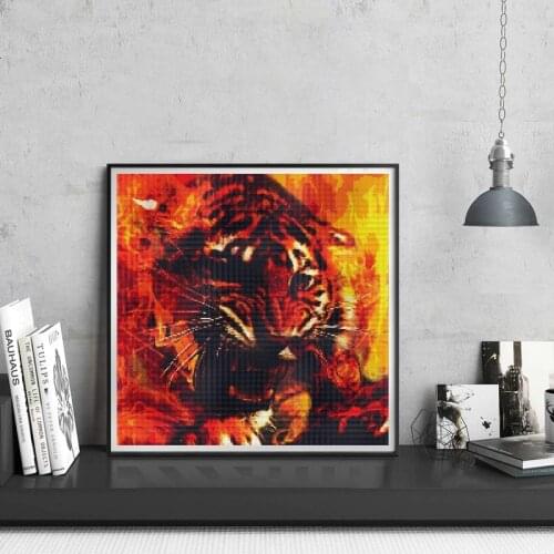 Tiger 5D 100% Full diamond paint Cartoon Painting Embroidery Picture Diamond Mosaic Home Wall Decor