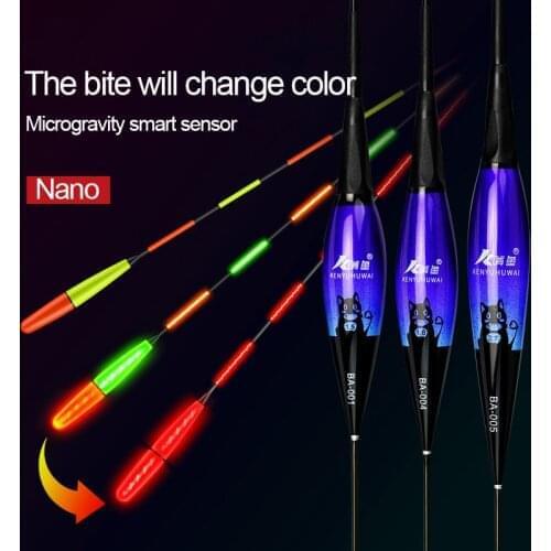 Smart Fishing LED Light Floats Night Gravity Sensing Fish Bait Color Change Automatic Night Electronic Fishing Tackle Accessorie