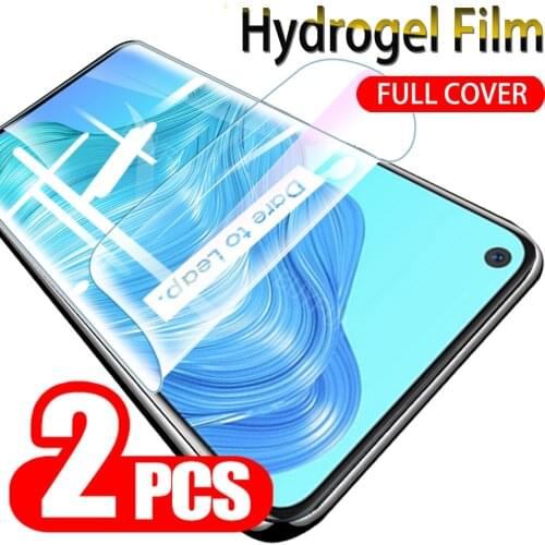 2PCS Safety Hydrogel Film For Oppo Realme 7 Pro Screen Protector OPO Realme7 7Pro HD Protective Water Gel Film Not Glass